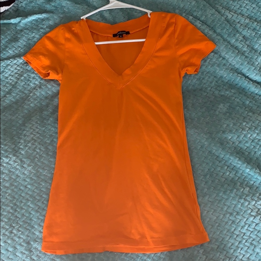 Ambiance Orange V-Neck Tee